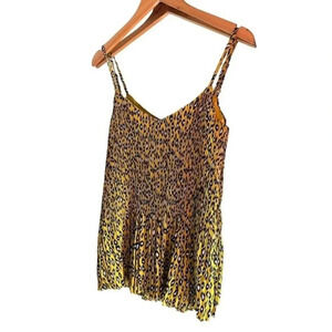 Umgee Strapless Spaghetti Blouse Yellow Size Small